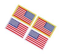 WRITWAA 4pcs USA Flag Embroidered Patch with Hook and Loop Fastener Military Style Appliques for Jackets Backpacks Hats and Uniforms