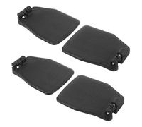 WRITWAA 4Pcs Wheelchair Footrest Pedal Replacement Plastic Footplates with ABS Notch, Stable Wide Footrest Pads for Adult Mobility Wheelchair Accessories and Leg Rest Support