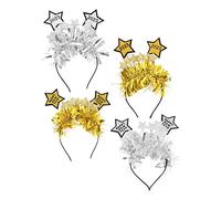 WRITWAA 4pcs Year Headband Reusable Photo Booth Props Year's Eve Party Accessory for Adults Boys and Girls