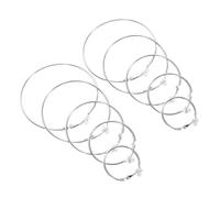 WRITWAA 5 Pairs Large Round Hoop Earrings Chunky Geometric Dangle Jewelry Metal Plated Durable Shine Statement Circles for Women Daily Wear Party