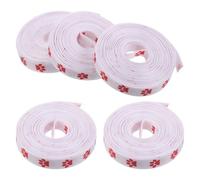 WRITWAA 5 Rolls 1cm Wide Paw Print Grosgrain Ribbon 5 Yards Each, Multi-use Dog and Cat Footprint Ribbon for Pet-Themed Wrapping, Crafting, and Home Decoration