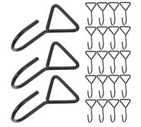 WRITWAA 50 Piece Metal Hanging Hooks for Golf Cart Seats Black Iron | S Type Triangular Opening Design, Zinc Coated Finish, Quick No Tool Setup, for Club Events and Outings
