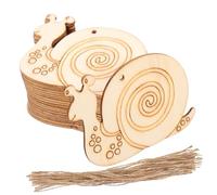 WRITWAA 50 Sets Unfinished Wood Snail Discs for DIY Crafts Smooth Blank Wooden with Safe Edges for Painting Burning Home Decoration and Art Projects