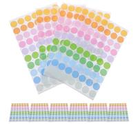 WRITWAA 50 Sheets Colored Round Dot Stickers Self-Adhesive Labels for Coding Sealing Organizing Files and Rewards Practical Colored Circle Stickers for Home and Office Use