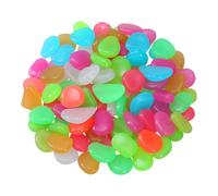 WRITWAA 500pcs Glow in the Dark Pebbles - Multicolored Glowing Rocks - Decorative Stones for Garden Walkways Outdoor Pathways Landscaping and Aquariums