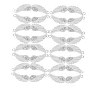 WRITWAA 50pcs Antique Angel Wings Charms with Rhinestone Embellishments Lightweight Dangle Pendants for DIY Necklace Bracelet Earring Jewelry Making Supplies Multipurpose Silver