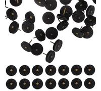WRITWAA 50pcs Black Plastic Pin Backs Multipurpose Pin Keeper Clasp with Easy Grasp Feature Portable Locks for Jewelry Making and DIY Craft Projects