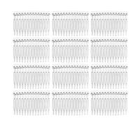 WRITWAA 50pcs Clear Plastic Hair Combs Teeth Decorative Hair Clips for Women Bridal Veil Updo Styling Small Lightweight for Wedding and DIY Accessories