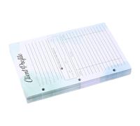 WRITWAA 50pcs Client Profile Paper Cards with Hole Design for Offices and Car Shops, Green Paper Customer Record Cards Featuring Versatile Usage and Comprehensive Details