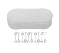 WRITWAA 50pcs Ear Backs for Earrings, 4mm Flat Plastic Backs with Invisible Comfort and DIY Versatility, Suitable for Everyday Wear and Frequent Changes