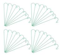 WRITWAA 50pcs Green Iron Shepherd Hooks for Garden Lanterns and Plant Baskets with Slip Prevention and Strong Soil Grip, Elongated Tapered Rod Design for Garden and Exhibition Displays