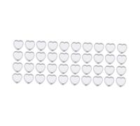 WRITWAA 50pcs Heart Shaped Storage Jars for Cosmetics Organisers Dispenser Jars Lid Tubs Lids for Travel Home Use