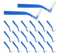 WRITWAA 50pcs L-Shaped Interdental Brush with Angled Head for Precise Teeth and Gumline Cleaning, Soft Nylon and Stainless Steel Dental Floss Picks for Oral Cleaning and Daily Plaque