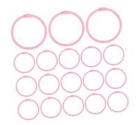 WRITWAA 50pcs Pink Metal Loose Leaf Binder Rings for Flash Card Organizer Small Book Rings Keychains Clips for Office School Notebook Index Card Management