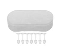 WRITWAA 50pcs Plastic Earring Backs for Studs with 5mm Flat Head Design, Soft and Comfortable Ear Stoppers for Sports, Jewelry Making, and Everyday Use, Sturdy DIY Versatile Safety