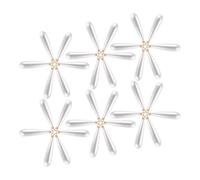 WRITWAA 50pcs Plastic Pearl Teardrop Pendant Charms for Necklace and Earring Making, White Faux Waterdrop Beads with Metal Loop, for DIY Crafting and Formal Events