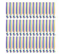 WRITWAA 50pcs Rainbow Bracelet: Rainbow Knotted Wristbands & Hair Ties For Kids - Elastic Colorful Bracelets Handmade Accessories For Parties Festivals Daily Wear