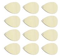 WRITWAA 50pcs Teardrop Wooden Earring Charms Paintable with Hole Khaki Color for Jewelry DIY Packaging
