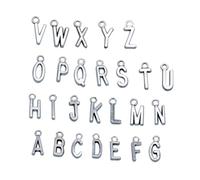 WRITWAA 52pcs Vintage A-z Alphabet Letter Pendants Initial Charms for DIY Necklace Making Wedding Party Graduation Jewelry Supplies with Letters Each