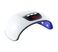 WRITWAA 54w Nail Lamp with Led Display Professional Gel Polish Dryer with Timer Settings USB-Powered Uv Led Dual Light Source for Home and Salon Use Fast Curing Nail Art Tools White