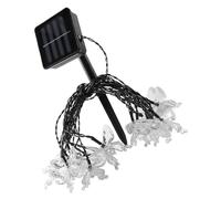 WRITWAA 5m Solar Powered Butterfly String Lights, 20-LED Colorful Outdoor Fairy Lights for Garden, Yard, Patio Decoration 8 Lighting Modes