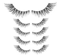 WRITWAA 5pairs False Eyelash Strips Natural Look Faux Lashes for Everyday Wear Special Events and Parties Comfortable Lightweight Design Easy to Apply for Friends