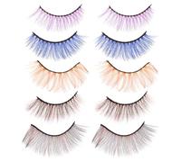 WRITWAA 5pairs False Eyelashes Natural Eye Lashes for Party Fake Lashes Realistic Look for Everyday Use