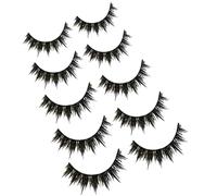 WRITWAA 5pairs Natural False Eyelashes Dense and Long Lashes for Fashion Makeup for Party Wedding Photo Shoot