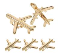 WRITWAA 5pcs Airplane Brooch for Women Stylish Aircraft Lapel Pins Pilot Badge Brooches Backpack Accessories Animal Pin Collection for Aviation Fans and Flight Attendant