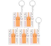 WRITWAA 5pcs Car Tire Tread Depth Gauge Set with Plastic Body and Clip, Precise Tyre Thread Measuring Tool for Vehicle Safety Inspection and Mot Compliance