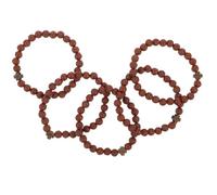 WRITWAA 5pcs Catholic Rosary Bead Bracelets with Imitation Wood Cross, Comfortable Wear and Reduced Breakage, Beaded Prayer Jewelry Suitable for Daily Wear and Devotional Occasions