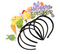 WRITWAA 5pcs Easter Cartoon Bunny Headband for Kawaii Headdress with Rabbit Chick and Eggshell Designs Durable Hair Hoops for Festival Parties and Holiday Dress Up