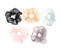 WRITWAA 5pcs Elastic Hair Ties Women Hair Ring Girl Accessory Simple Elegant Polyester Rubber Band Environmentally Friendly Fine Workmanship for Going out Shopping