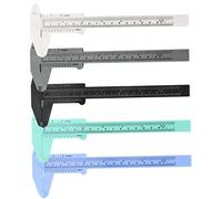 WRITWAA 5pcs Ergonomic Eyebrow Ruler Plastic Vernier Caliper Precision Measuring Tool for Brow Mapping Shaping