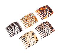 WRITWAA 5pcs French Side Combs Static Wide Tooth Acetate Hair Combs for Women Small Portable Styling Accessories Static Smooth Hair Daily Use