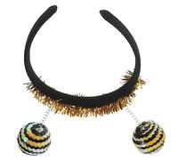 WRITWAA 5pcs Halloween Sequin Headband Bee Boppers Hair Band for Adults Durable Insect Headdress for Party Carnival Halloween Costume Accessories Photo Props for Festive Fun