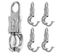 WRITWAA 5pcs Horse Tack Panic Snap Quick Release Horse Hook Zinc Alloy Silver Safety Release Spring Snap Hardware Trailer Tie Grooming Equestrian Training
