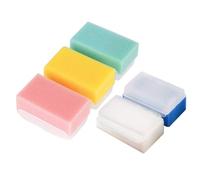 WRITWAA 5pcs Massage Tactile Sense Trainer Bath Brush Set with Soft Sponge and Plastic Handle for Gentle Touch and Sensory Development at Home or Outdoor Travel