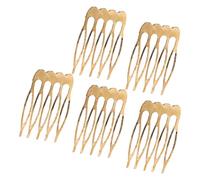 WRITWAA 5pcs Metal Side Combs Hair Combs Compact Design Resistant to Deformation Iron Small Hair Accessories for Women on The Go Special Occasion