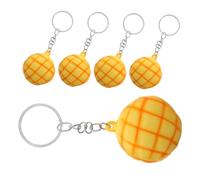 WRITWAA 5pcs Mini Pineapple Bread Keychains Set Realistic Simulated Food Pendants Cute Bag Charms for Keys Party Decorations Stylish Multifunctional Accessories