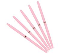 WRITWAA 5pcs Nail Art Gel Liner Brushes Set with Copper and Fiber Material, Pink Handle Pens for Professional Results and Geometric Designs, for DIY Manicure and Fine Detail Nail Art