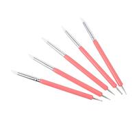 WRITWAA 5pcs Nail Art Pen Dual Silicone Tips for Manicure Art and Dotting Designs Gel Nail Polish for Hard Gel Application