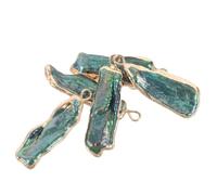 WRITWAA 5PCS Natural Irregular Cultured Pearl Pendants Baroque Style Freshwater Peacock Green Loose Beads for Jewelry Making Necklace Bracelet DIY Accessories