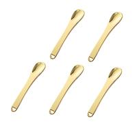 WRITWAA 5pcs Portable Makeup Spoons Mini Cosmetic Dig Scoops for Eye Cream Lotion Skincare Stylish Gold Zinc Alloy Design Friends and Family