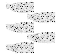 WRITWAA 5pcs Training Headbands for Sports with Comfortable Elastic Fit and Sweatwicking Design, Polyester Spandex Sweatbands for Gym Workouts and Running, Non-slip Athletic Headbands