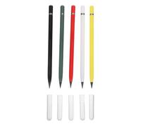 WRITWAA 5pcs Unbreakable Everlasting Pencil and Students with Replaceable Nib, Design, Plastic and Iron Material, for Home Study and Classroom Assignments