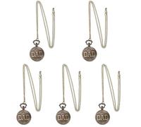 WRITWAA 5pcs Vintage Pocket Watch for Dad Retro Men's Mechanical Watch Classic for Father's Day Everyday Use