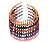 WRITWAA 6 Pcs Wavy Headbands for Women Cute Hair Accessories Goose Brick Deep and Comfortable for All Hair Types