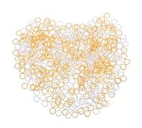 WRITWAA 600pcs DIY Jewelry Making Supplies Twisted Open Jump Rings with Faceted Gold Silver Metal Connectors for Earrings Bracelets Necklaces Crafting