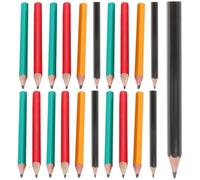 WRITWAA 60pcs Short Half Wooden Pencils for Portable Handwriting Drawing Pencils Small Size Random Color Suitable for School and Home Use